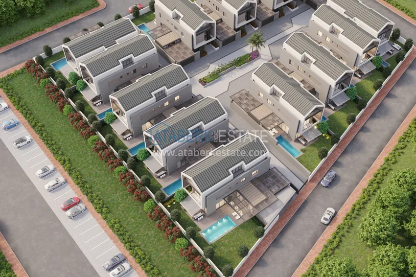 Современные виллы в Анталии, район Лара - собственный бассейн, сад и идеальная локация 1 