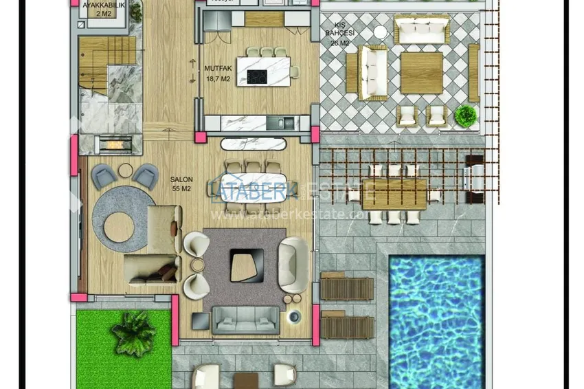 Купить дешево Современные виллы в Анталии, район Лара - собственный бассейн, сад и идеальная локация 1 