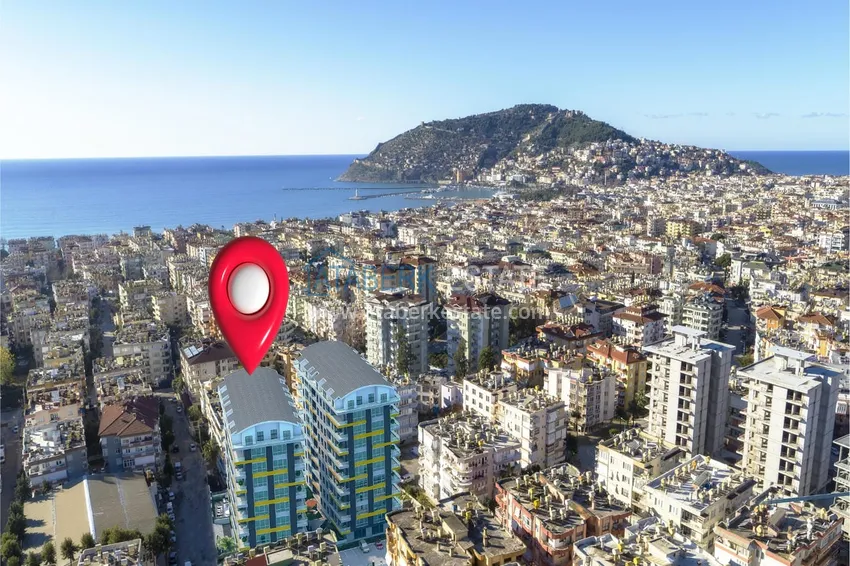 Линейная квартира 3+1 в центре Алании — под ключ, подходит для ВНЖ, отдельная кухня, вид на море и горы 1
