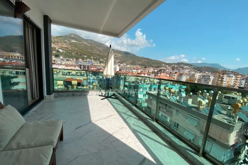 Приобрести Линейная квартира 3+1 в центре Алании — под ключ, подходит для ВНЖ, отдельная кухня, вид на море и горы 18