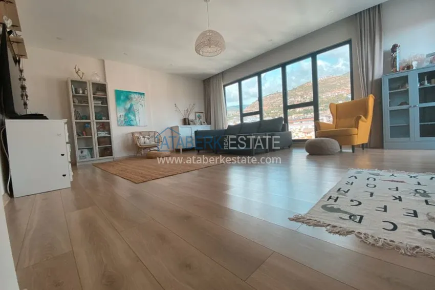 Приобрести Линейная квартира 3+1 в центре Алании — под ключ, подходит для ВНЖ, отдельная кухня, вид на море и горы 4