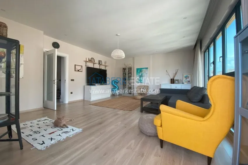 Приобрести Линейная квартира 3+1 в центре Алании — под ключ, подходит для ВНЖ, отдельная кухня, вид на море и горы 5