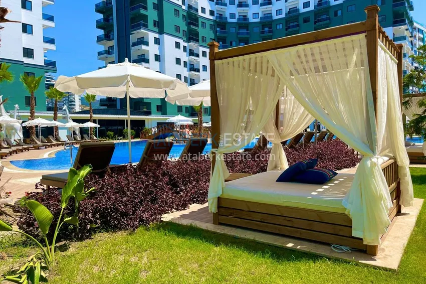 Квартира 1+1 с мебелью в Махмутларе, Алания – вид на море, комплекс с отельной инфраструктурой 11