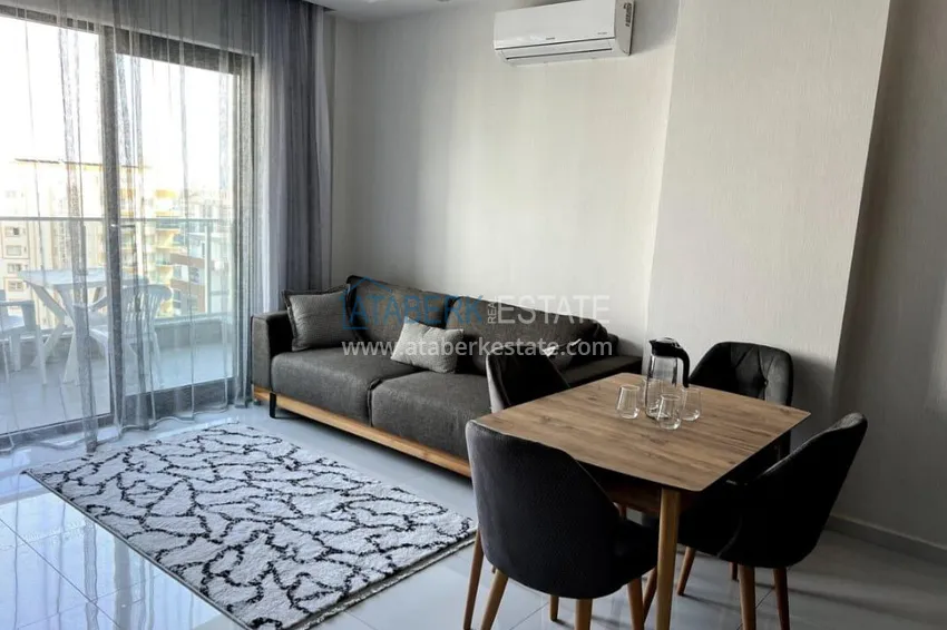 Приобрести Квартира 1+1 с мебелью в Махмутларе, Алания – вид на море, комплекс с отельной инфраструктурой 1