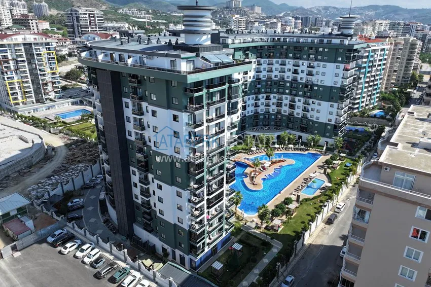 Квартира 1+1 с мебелью в Махмутларе, Алания – вид на море, комплекс с отельной инфраструктурой 3