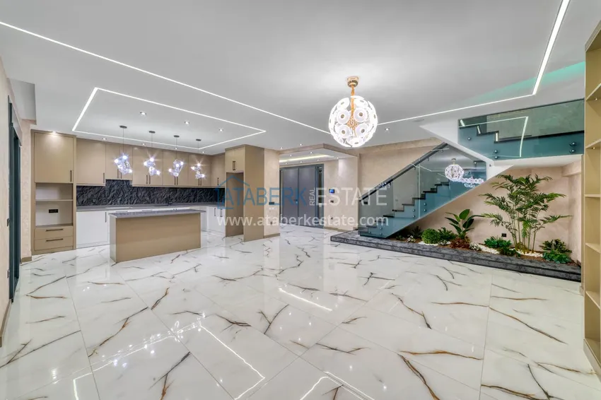 Приобрести Элитная вилла в Кестеле, Алания – современный дизайн, панорамные виды и полный комфорт. Недвижимость под гражданство  15 