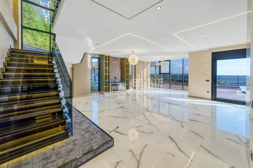 Приобрести Элитная вилла в Кестеле, Алания – современный дизайн, панорамные виды и полный комфорт. Недвижимость под гражданство  1 