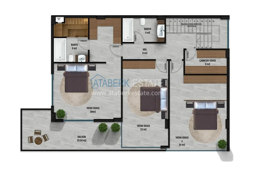 Купить дешево Элитная вилла в Кестеле, Алания – современный дизайн, панорамные виды и полный комфорт. Недвижимость под гражданство  1 