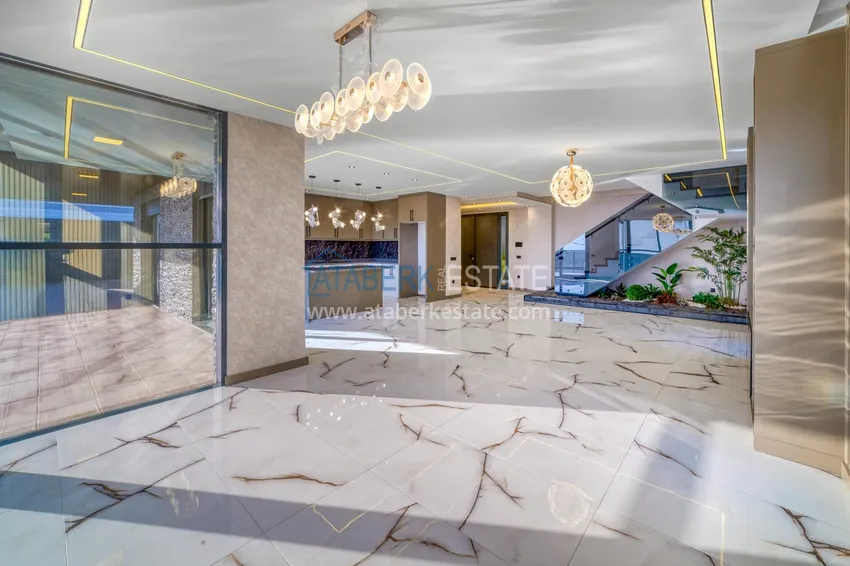 Приобрести Элитная вилла в Кестеле, Алания – современный дизайн, панорамные виды и полный комфорт. Недвижимость под гражданство  3 