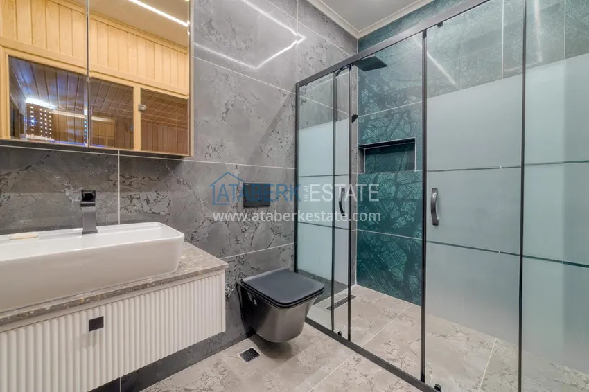 Приобрести Элитная вилла в Кестеле, Алания – современный дизайн, панорамные виды и полный комфорт. Недвижимость под гражданство  45 