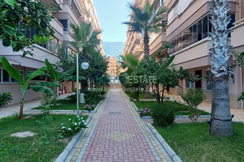 Двухкомнатная квартира в Махмутларе, Алания - с мебелью, вид на море, первая береговая 18 