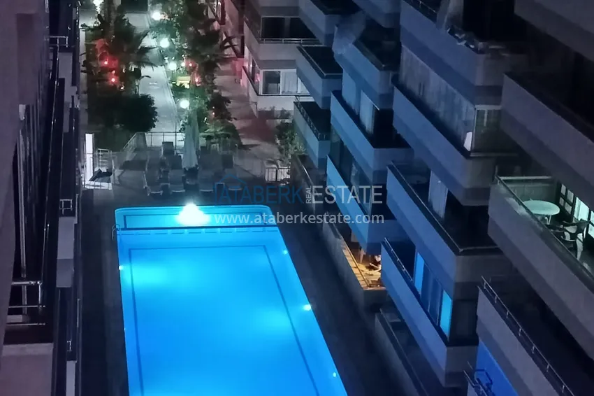 Приобрести Двухкомнатная квартира в Махмутларе, Алания - с мебелью, вид на море, первая береговая 25 