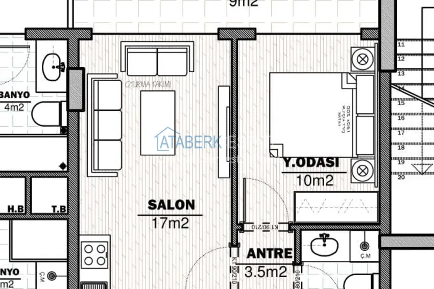Купить дешево Меблированная квартира 1+1 в Алании, район Авсаллар – предложение от собственника 1 