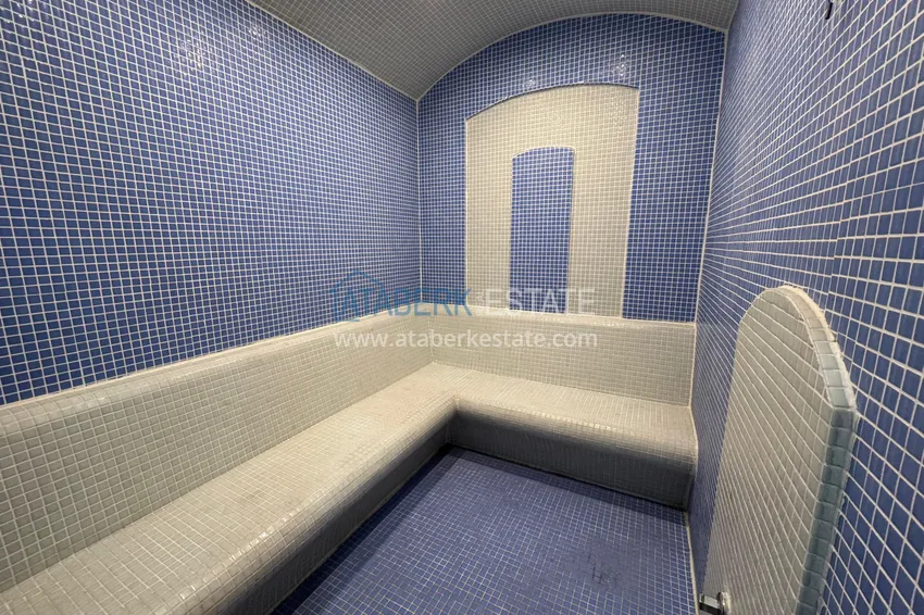 Двухуровневая квартира 2+1 с мебелью и видом на горы в Алании, район Оба 24 