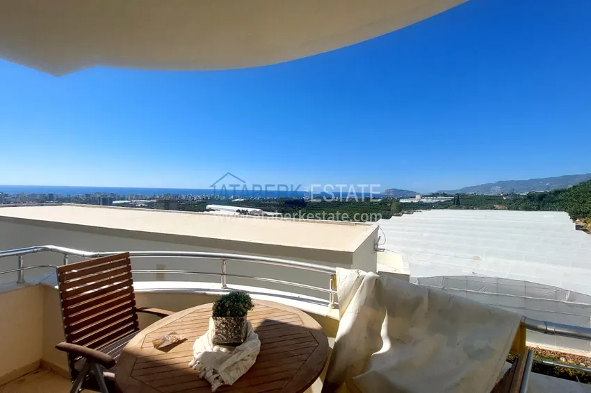 Приобрести Квартира 2+1 с мебелью и панорамным видом на море в Алании, Махмутлар 24 