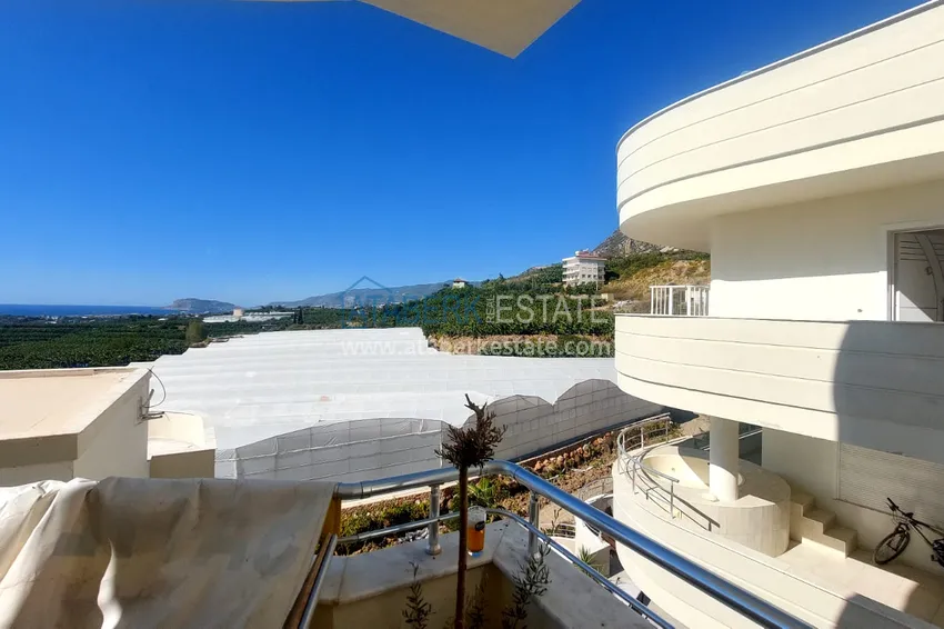 Приобрести Квартира 2+1 с мебелью и панорамным видом на море в Алании, Махмутлар 25 