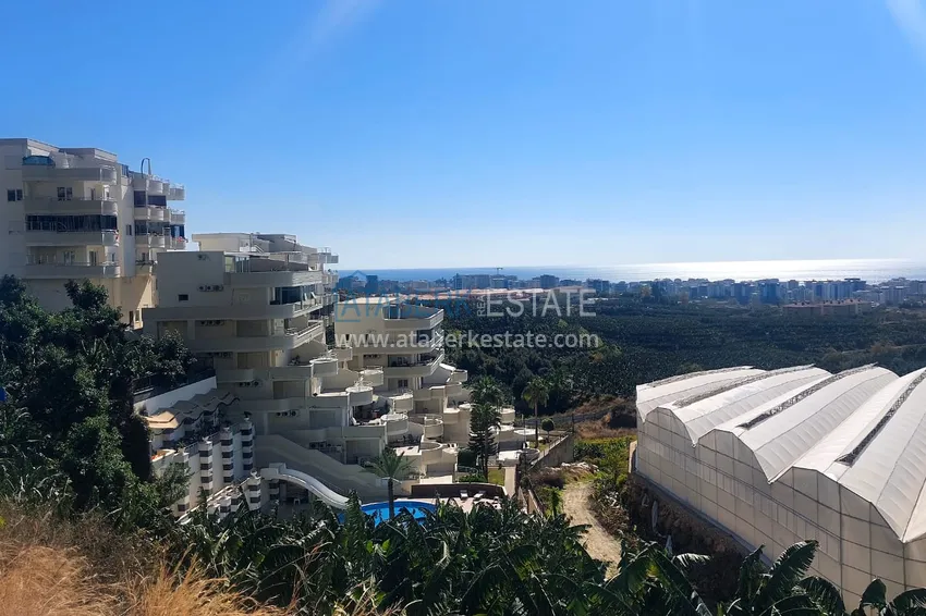 Квартира 2+1 с мебелью и панорамным видом на море в Алании, Махмутлар 2 