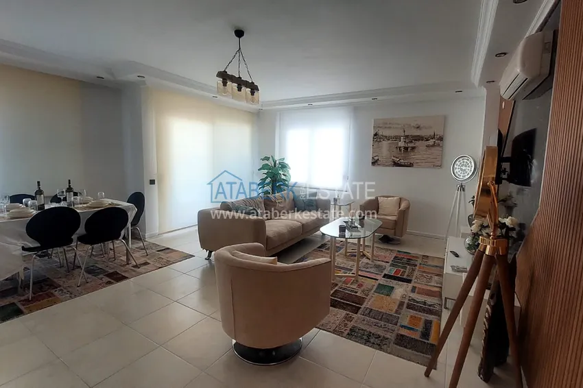 Приобрести Квартира 2+1 с мебелью и панорамным видом на море в Алании, Махмутлар 6 