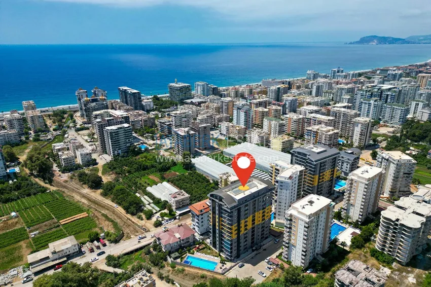 Линейная квартира 3+1 с мебелью и отдельной кухней — в Алании, район Махмутлар 1 