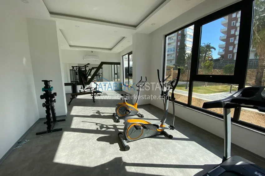 Квартира 1+1 в Алании, Оба - ухоженный комплекс, вид на бассейн 10 