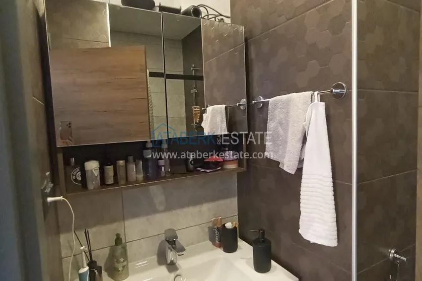 Приобрести Квартира 1+1 в Алании, Оба - ухоженный комплекс, вид на бассейн 8 