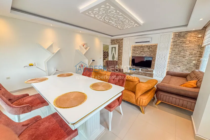 Приобрести Пентхаус 3+1 в Кестеле с мебелью и видом на горы - двухуровневая планировка и отдельная кухня 4