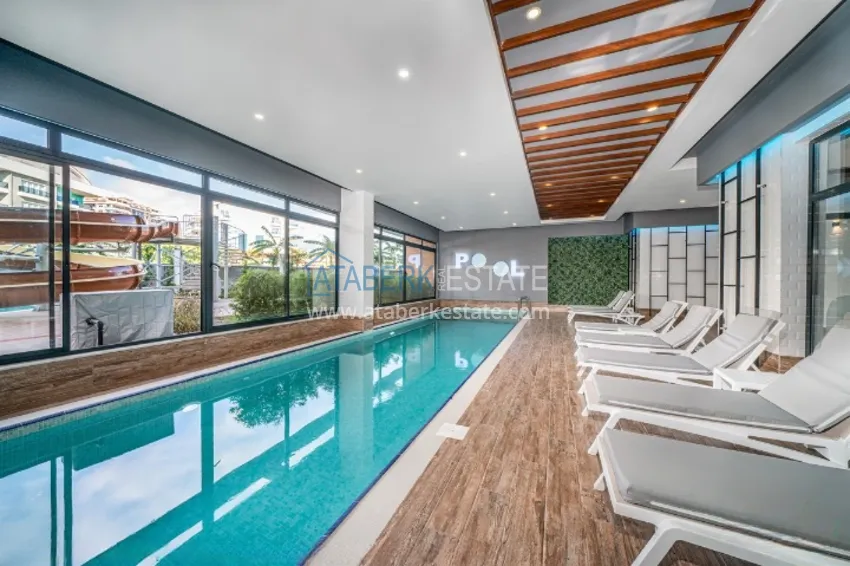 Квартира 3+1 в Алании, район Оба - одноуровневая планировка и гражданство 16