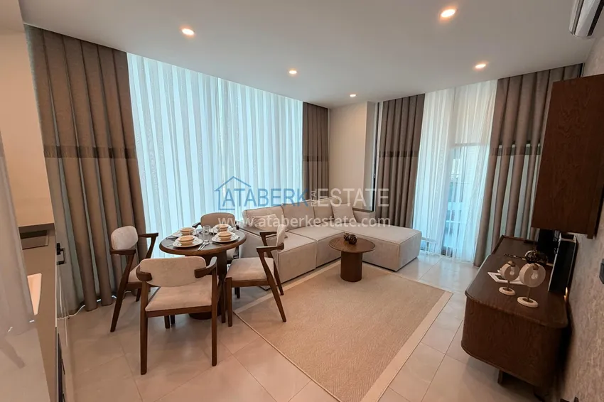 Приобрести Квартиры в комплекс-отеле 5 звезд с полным правом собственности и гибким графиком проживания – Алания, район Авсаллар 3 