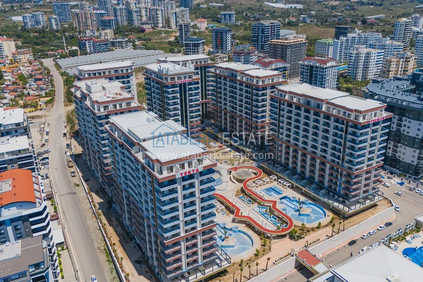 Элитный двухэтажный пентхаус 4+1 с видом на море и крепость - центр Махмутлара 6 