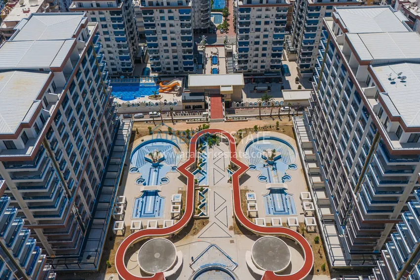 Элитный двухэтажный пентхаус 4+1 с видом на море и крепость - центр Махмутлара 7 