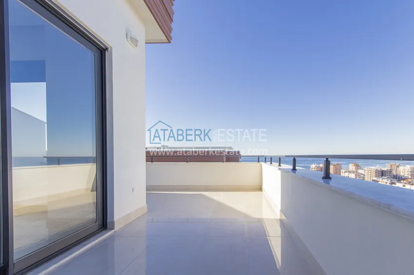 Приобрести Элитный двухэтажный пентхаус 4+1 с видом на море и крепость - центр Махмутлара 7 