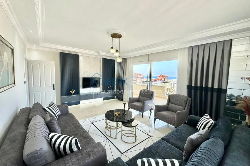 Приобрести Квартира 2+1 с видом на море и отдельной кухней - 200 метров до моря, район Махмутлар 4 