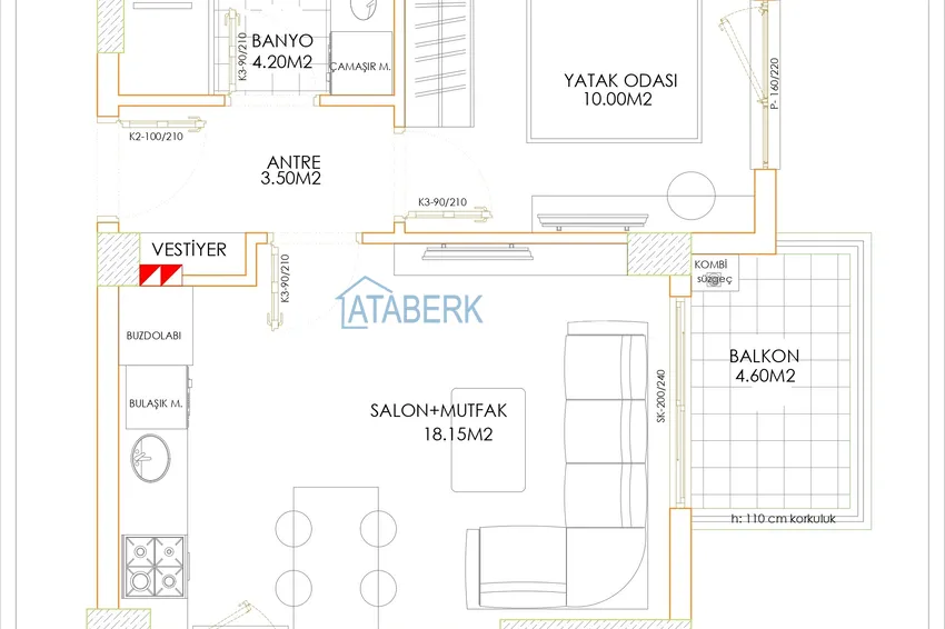 Купить дешево Новый жилой проект в Анталии на этапе котлована - район Кепез, Алтынова 8