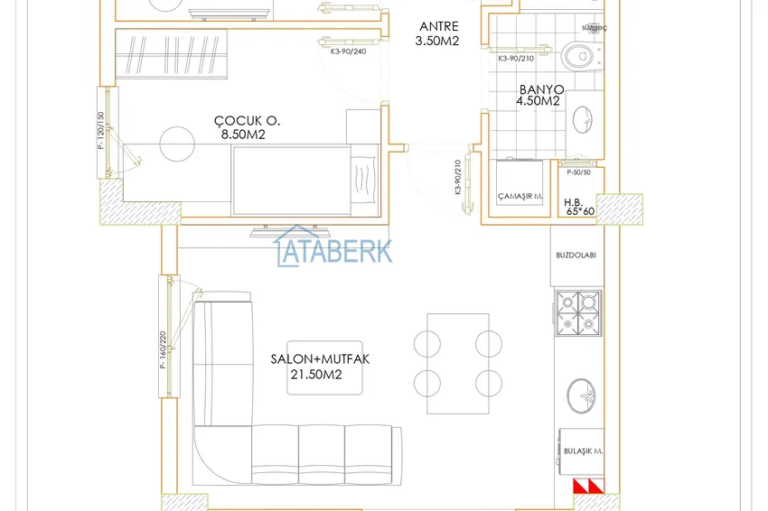 Купить дешево Новый жилой проект в Анталии на этапе котлована - район Кепез, Алтынова 9