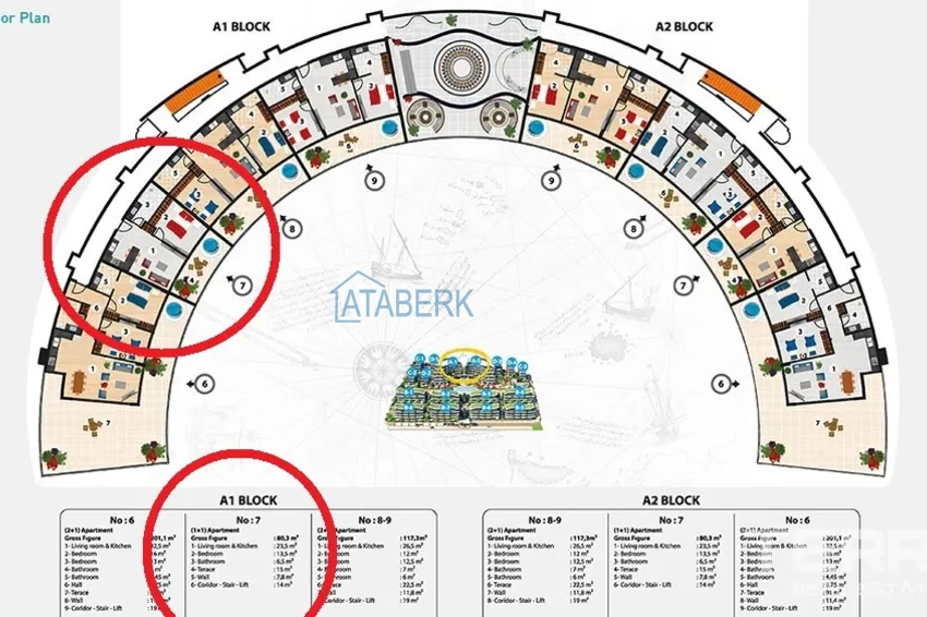 Купить дешево Квартира 1+1 с видом на море в Конаклы, Алания - резиденция курортного формата 2