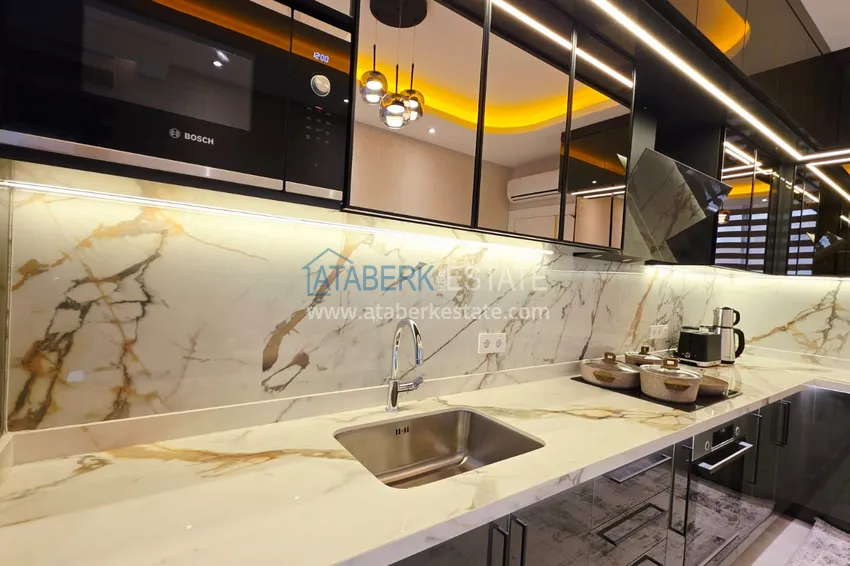 Приобрести Ультралюксовая квартира 3+1 в центре Махмутлара - с мебелью, рассрочка до 3 месяцев 6 