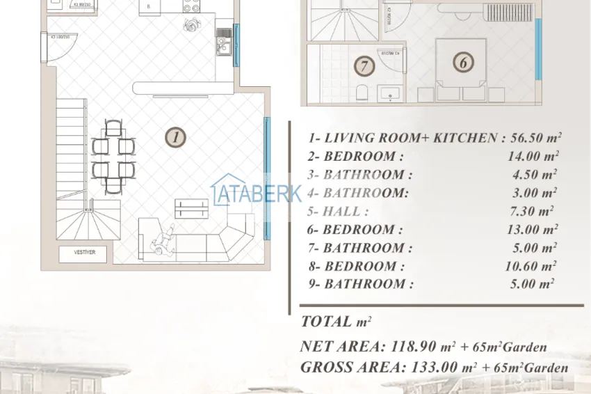 Купить дешево Инвестиционная недвижимость в Алании, район Кестель - квартиры от застройщика с видом на море 17