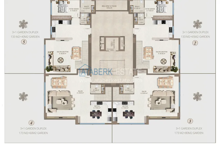 Купить дешево Инвестиционная недвижимость в Алании, район Кестель - квартиры от застройщика с видом на море 2
