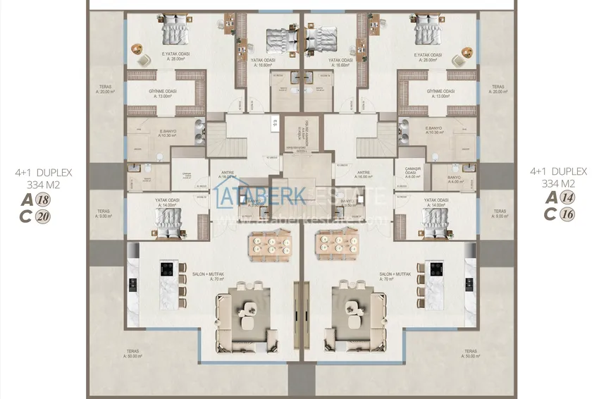 Купить дешево Инвестиционная недвижимость в Алании, район Кестель - квартиры от застройщика с видом на море 6