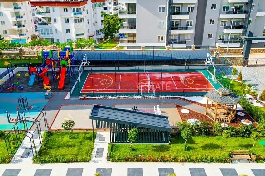 Квартира 1+1 в районе Оба с чистовой отделкой  12 