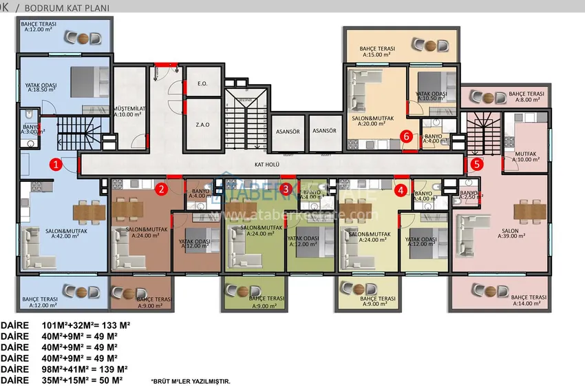 Купить дешево Двухкомнатная квартира в районе Оба - с мебелью и остекленным балконом 1 