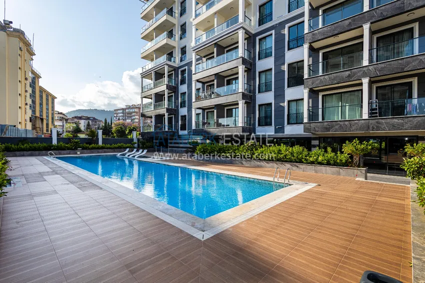 Две объединённые квартиры 1+1 в центре Алании напрямую от собственника 4 