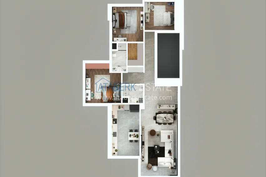 Купить дешево Продажа недвижимости в Анталии от застройщика - новый проект в Чанкая, Кепез 3