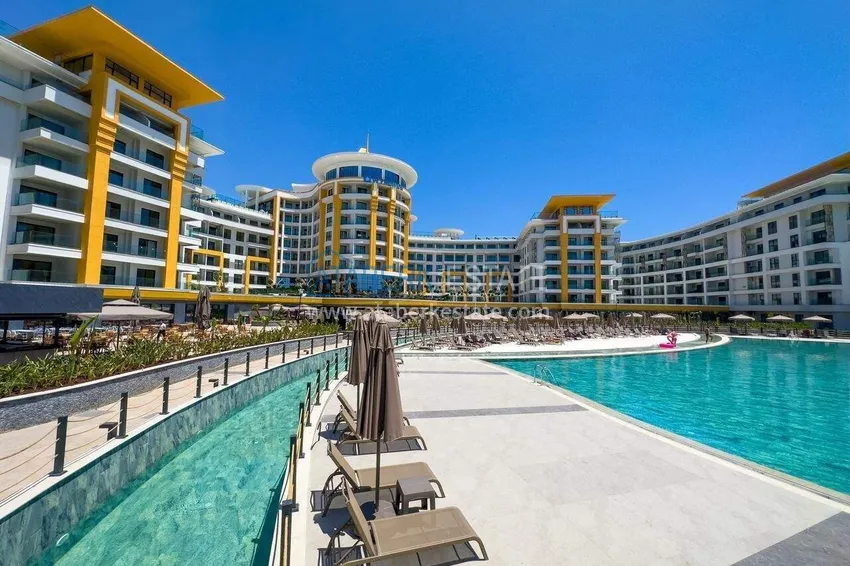 Просторная квартира 1+1 для долгосрочной аренды в курортной резиденции премиум-уровня – район Тюрклер, Аланья I52 21