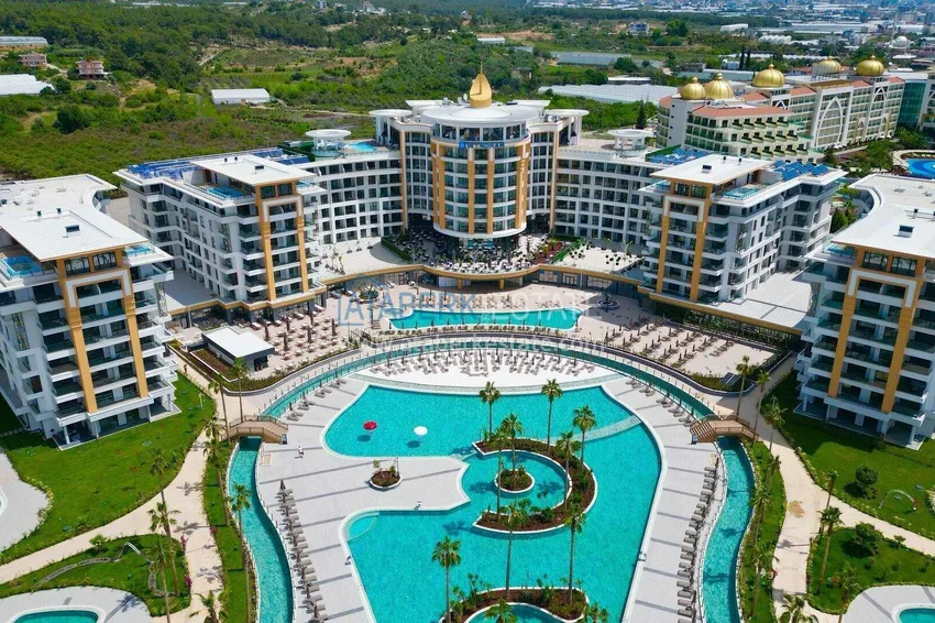 Садовый дуплекс 2+1 в Тюрклере, Аланья - формат частного дома в курортной резиденции 5 