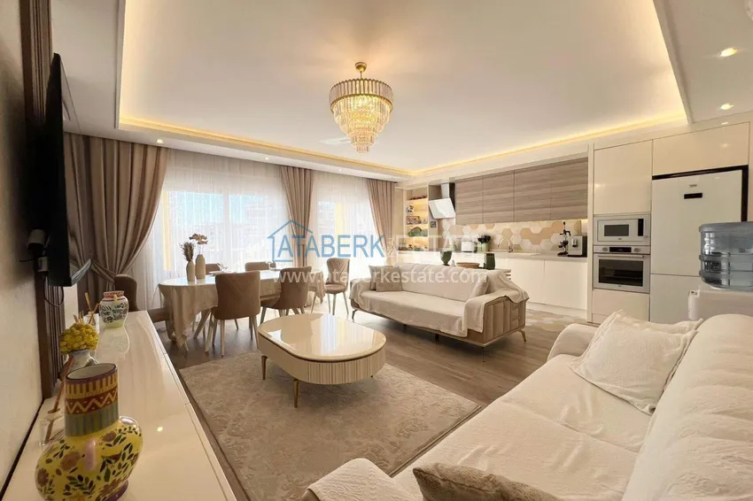 Приобрести Пентхаус-дуплекс 2+1 в районе Авсаллар с мебелью в современном комплексе 2 