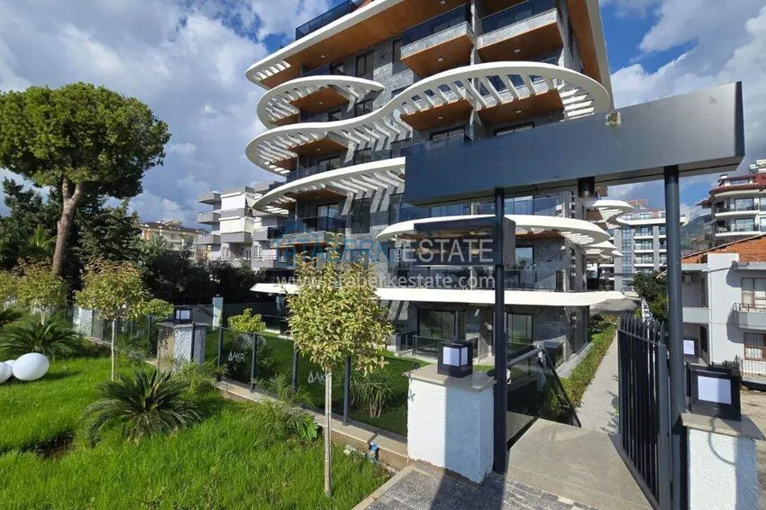 Меблированная квартира 1+1 с видом на море - первая линия, Кестель, Аланья 14 