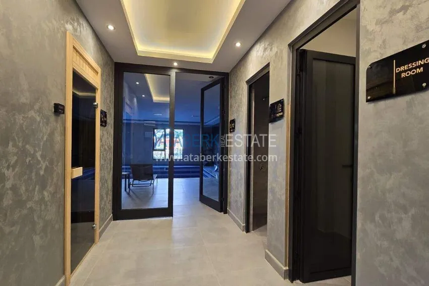 Меблированная квартира 1+1 с видом на море - первая линия, Кестель, Аланья 35 