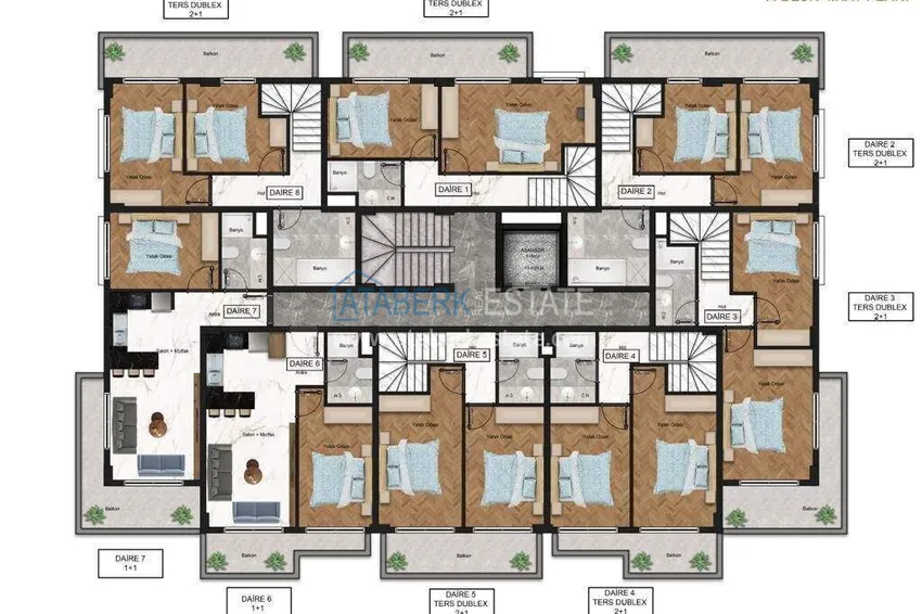 Купить дешево Недвижимость сегмента премиум на этапе строительства – Алания, район Авсаллар 6 