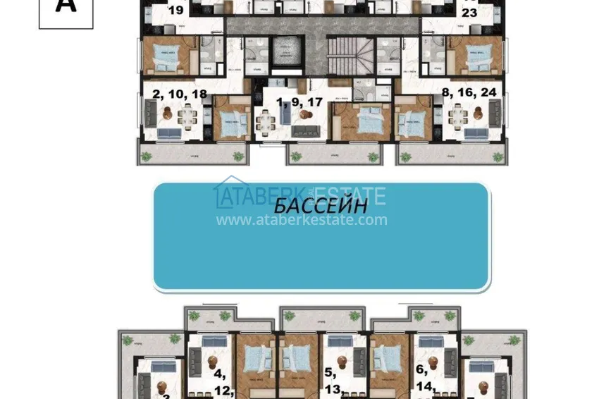 Купить дешево Недвижимость сегмента премиум на этапе строительства – Алания, район Авсаллар 8 